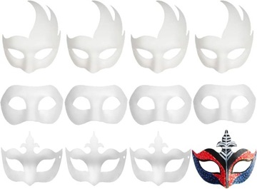 THERIAN MASKA NA TWARZ DLA KOTA HALLOWEEN DIY NAJLEPSZA JAKOŚĆ 11SZT