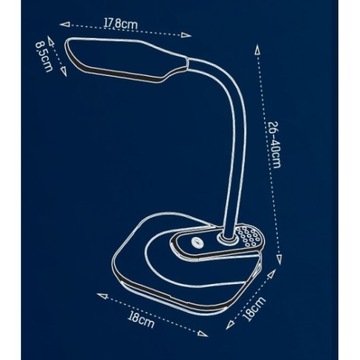 НАСТОЛЬНАЯ ЛАМПА NILSEN NELLY БЕЛАЯ КЛИП 11,5 Вт LED