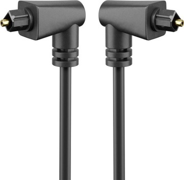 Kabel Optyczny Toslink KĄTOWY 2x 90st. Goobay 2m