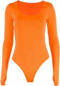 Women Long Sleeve Bodysuit, Pure Color Design Fashionable Charming Slim