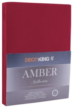 DECOKING AMBER PRZEŚCIERADŁO JERSEY _160-180x200_ Bordowy
