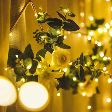 ЛАМПЫ НА АККУМУЛЯТОРАХ - ТЕПЛЫЙ БЕЛЫЙ, 2 м.