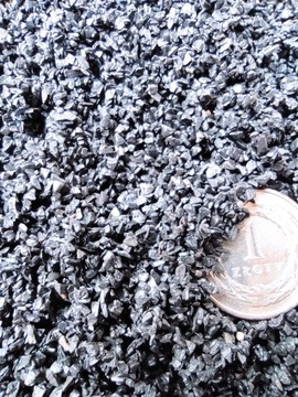 Натуральный черный графитовый мрамор Nero для аквариумов, песок и гравий толщиной 1-2 мм.