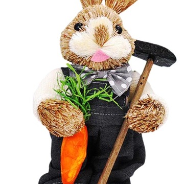 14-дюймовый соломенный пасхальный кролик, рисунок ручной работы, реквизит для фотографий, стиль D