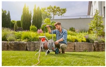 Gardena CleverRoll L Легкая тележка для шланга, металлическая, морозостойкая, устойчивая