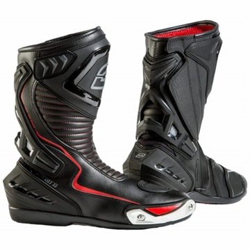 Buty Motocyklowe Skórzane Sportowe Czarne OZONE CIRCUIT II BLACK - 39
