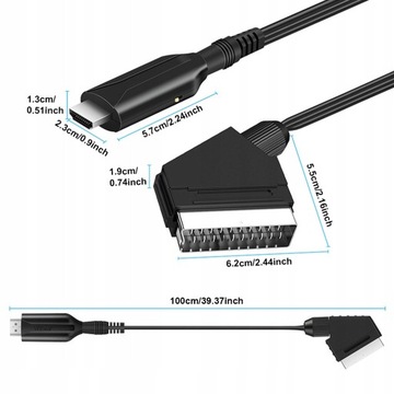 Переходной кабель-переходник с Euro HDMI на Scart