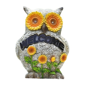 Creative Statue Solar Welcome Ornaments Color Owl
