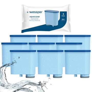 9x filtr wody Wessper do ekspresu Saeco Philips LatteGo 5400 3200 2200