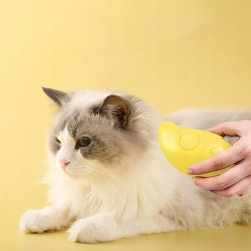 SteamyCat 3-в-1: паровая щетка с массажем для кошек Уход за кошачьей шерстью