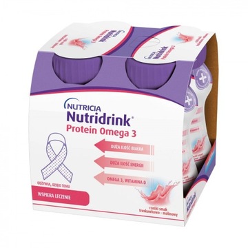 Nutridrink Protein Omega truskawka-malina, 4x125ml