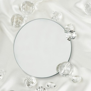 Зеркальный поднос Массивный зеркальный поднос для фотографий, Круглый 10 см