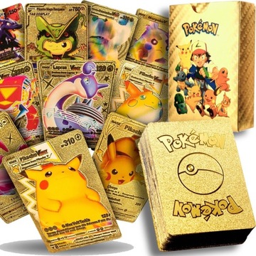 POKEMON ZŁOTE KARTY KOLEKCJONERSKIE 55 SZT GOLDEN - RARE EDITION