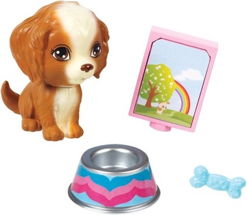 BARBIE Mini Piesek Szczenię 5cm + Akcesoria MATTEL