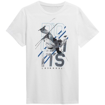 Koszulka męska 4F biała H4Z21 TSM018 10S M