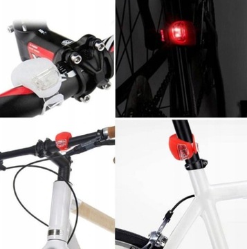 ЛАМПЫ ОСВЕЩЕНИЯ ВЕЛОСИПЕДА 2 СВЕТОДИОДНЫЕ ПЕРЕДНЯЯ ВЕЛОСИПЕДНАЯ НАБОР 2 ШТ.