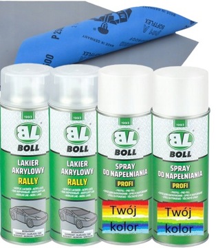 ZESTAW LAKIERNICZY 2xKOLOR+2xLAKIER BEZBARWNY BOLL