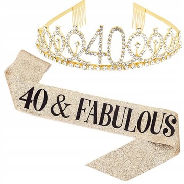 40th urodziny wystrój Kryształ urodziny Tiara