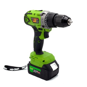 Аккумуляторная дрель-шуруповерт Procraft PA18BL, 50 Нм, 2 аккумулятора 4 Ач, КОРПУС