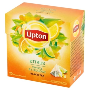 Herbata Lipton czarna owoce cytrusowe 20tb