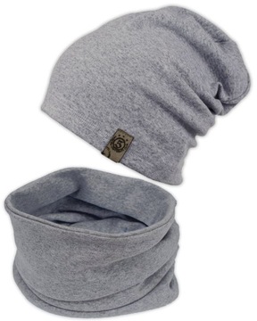 Komplet PODWÓJNY CZAPKA + TUBA komin r. 54-58