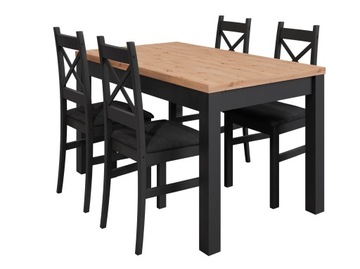 STÓŁ ROZKŁADANY DĄB CRAFT DO SALONU LAMINOWANY LOFT 2 1350-1750/770/800