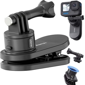 Ремень-держатель с зажимом, вращение на 360° Ulanzi для камер GoPro Hero 12, 11, 10, 9, 8, 7, черный