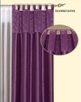 GOTOWE ZASŁONY FIRANY 140 x 250 fiolet