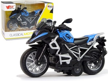 Motocykl GT Niebieski 1:14 Napęd Pull-Back Dźwięk