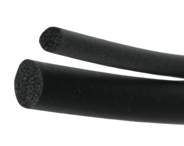 Шнур из вспененной резины EPDM, диаметр 8 мм.