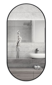 LUSTRO OWAL 70x50 WĄSKA ALUMINIOWA RAMA LOFT