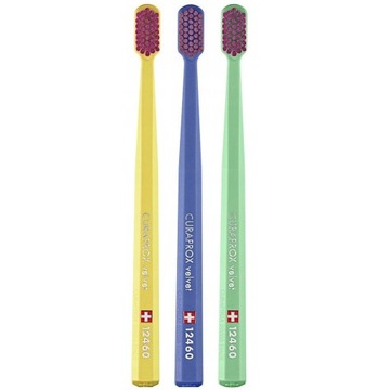 MANUALNA SZCZOTECZKA DO ZĘBÓW CURAPROX CS 12460 VELVET MIĘKKIE WŁOSIE 3 SZT
