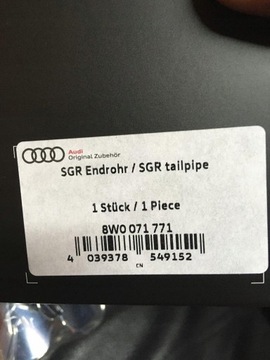AUDI A4 B9 8W0071771 KONCOVKA TLUMIČE