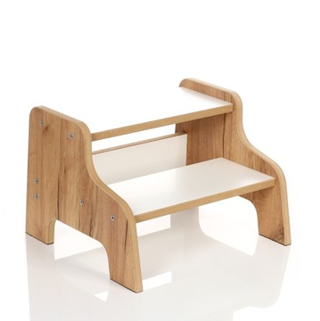 Лестничная площадка и подставка для ног дуб и белый SC-310