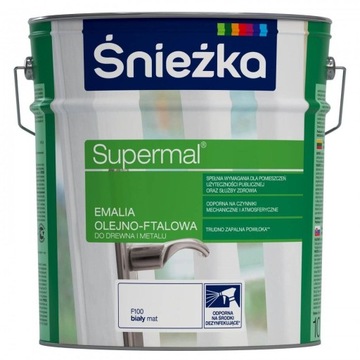Emalia Olejno-Ftalowa Supermal 10L Biały Mat Śnieżka