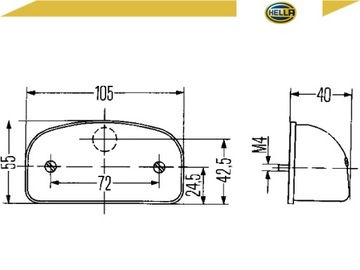 Hella 2KA001386-231 Подсветка номерного знака