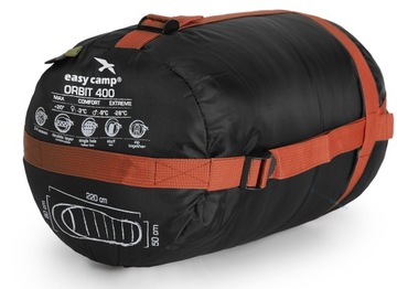 ЛЕГКИЙ ТЕПЛЫЙ СПАЛЬНЫЙ МЕШОК EASY CAMP ORBIT 400 до -28 градусов
