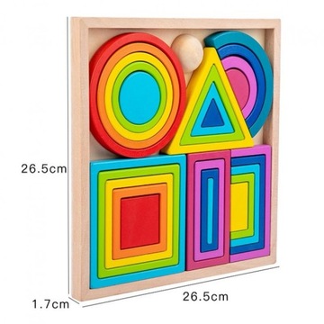 Набор детских кубиков Rainbow Nesting, большой.