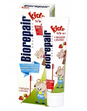 BioRepair KIDS 0-6lat Pasta do zębów 50ml Poziomka