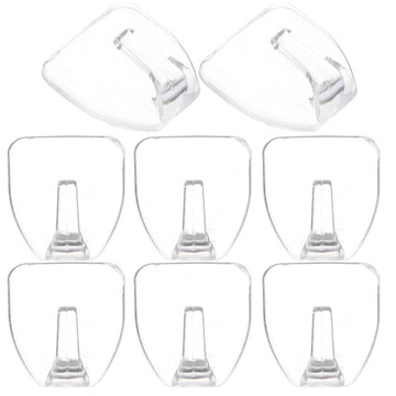 Набор прозрачных настенных крючков, маленьких, для настенного монтажа, 8 шт.