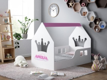 HOUSE КРОВАТЬ 160/80 РОЗОВЫЙ + МАТРАС