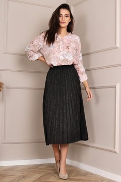 Модная итальянская юбка миди ПЛИССИРОВАННАЯ, ЦВЕТА R527