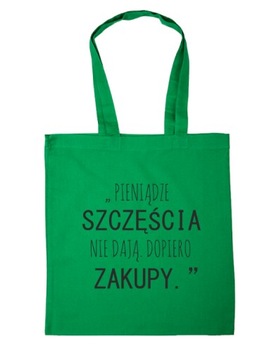 TORBA BAWEŁNIANA Z TWOIM NADRUKIEM,ZIELONA Z LOGO