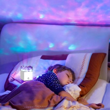 Хрустальная лампа из гималайской соли, цветной проектор, целебный дар