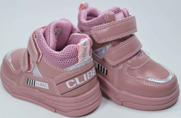 PINK TRANSIENT SOFT ботильоны для девочек, кожаная стелька на липучке, размер 23