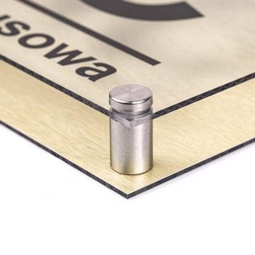 АДРЕСНАЯ ТАБЛИЧКА PLEX АЛЮМИНИЙ + ПРОСТАВКИ