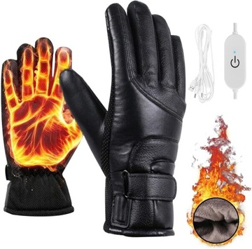 Podgrzewane rękawiczki, rękawice grzewcze USB zimowe wodoodporne rękawiczki