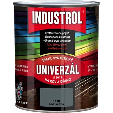Emalia uniwer metal drewno połysk JASNO SZARA 0,6l