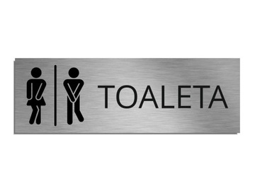 Tabliczka TOALETA WC damsko-męska 6,5x20cm