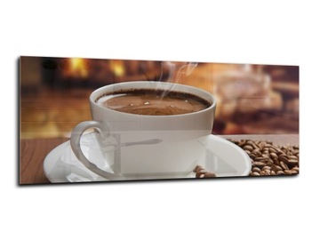 panel szklany do kuchni lacobel 125x50 kawa